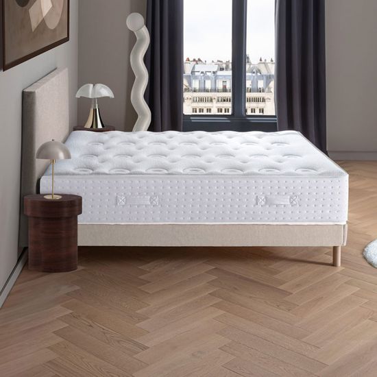 IZTOSS Lit 140x190 Avec Sommier Et Matelas - Matelas 140x190x27 Mémoire De Forme - Sommier