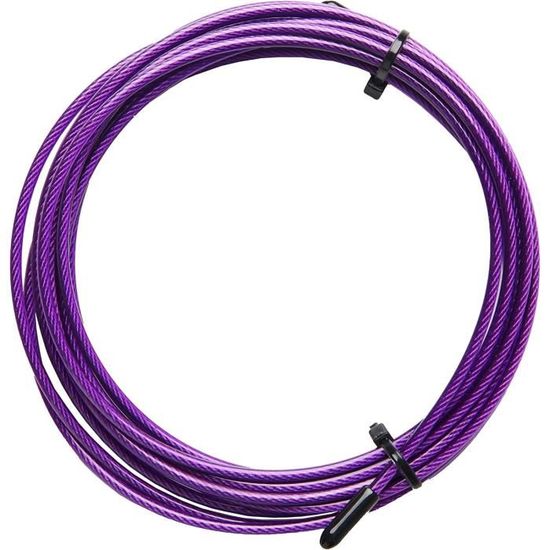 Câble De Rechange Violet Pour Corde à Sauter Vitesse PATIKIL - Fil Acier 2,5 Mm X 3 M + Accessoires Montage