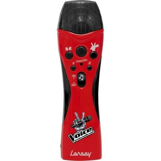 Micro The Voice pour enfant LANSAY - Effets sonores et lecteur MP3 - Rouge et Noir
