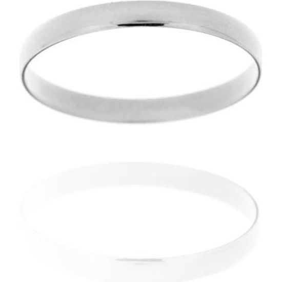 Bague Alliance Demi Jonc En Argent Massif 925 - Taille 54 - Neuf Avec étiquettes