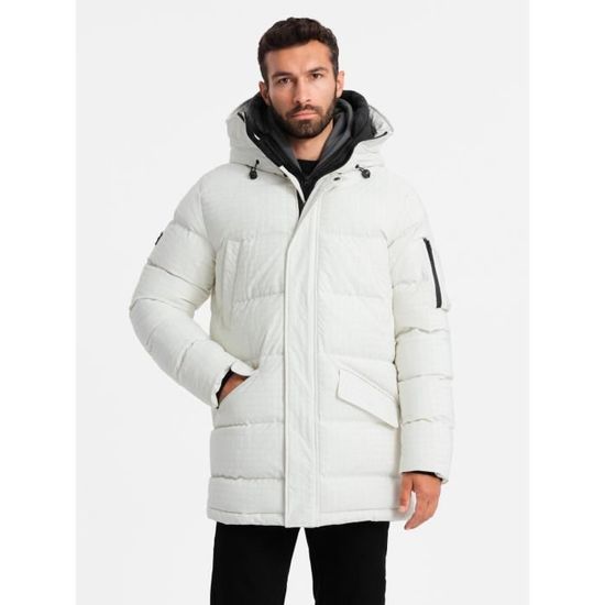 Veste Imperméable Didriksons Storm System – Homme, Parka Blanche, Capuche, Taille XL