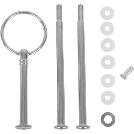 Porte Gateau Support à Gâteau 3 étages Couronne Argenté - Plateau