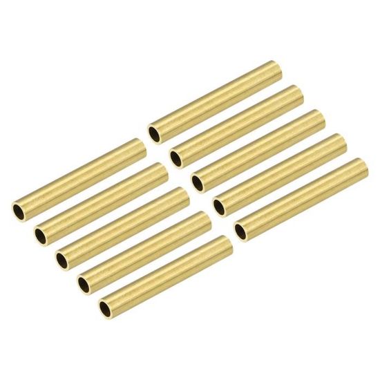 Tube Laiton Rond 4mm Diamètre Externe 300mm Longueur 0.2mm Épaisseur Paroi Sans Couture - Lot De 3 Pièces Pour Bricolage