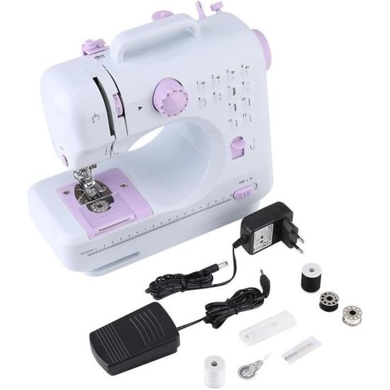 Machine à Coudre Enfant – Mini – Points Intégrés – Double Fil – Pédale – Débutant – Cadeau Créatif