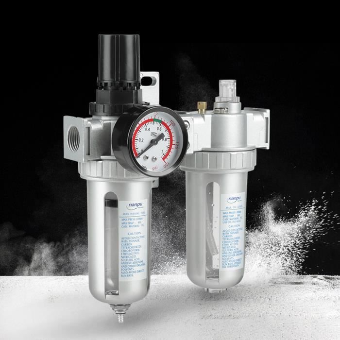 1-2 Outils régulateur niveau d'eau jauge filtre compresseur pression d'air_BOB