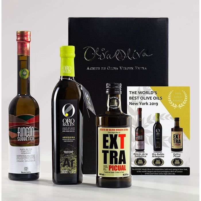 New York Gold Medal 2019 – Prix Meilleur Huiles d'olive Extra Vierge du monde - Exttra Picual, Oro Bailén Arbequina et Rincón de la