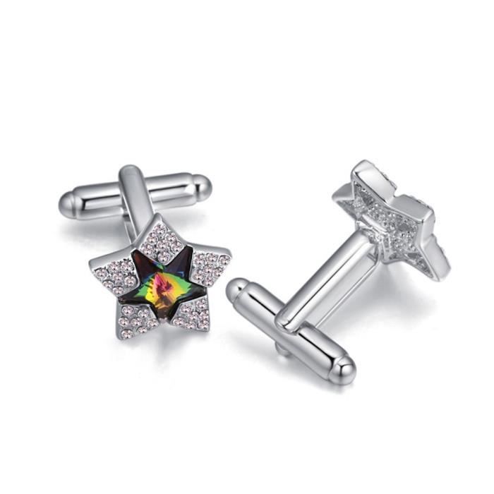 Bijoux avec boutons de manchette Swarovski Elements Crystal Star Men