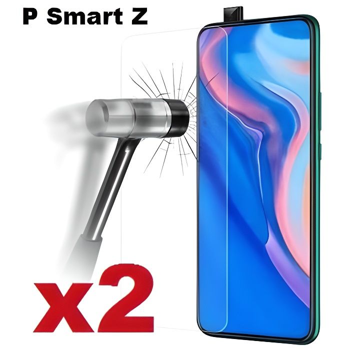 X2 protection ecran verre trempe huawei P Smart Z