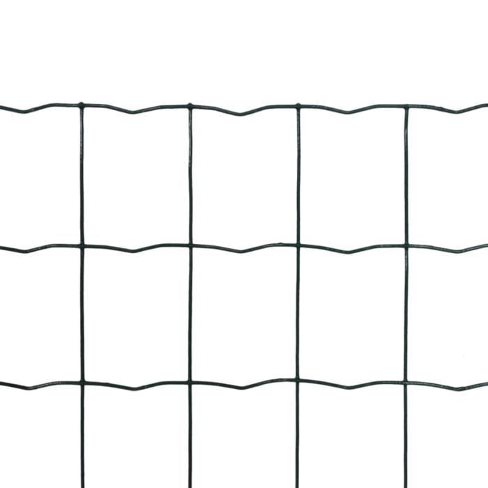Haute qualité-Clôture de jardin - Clôture Euro -CLÔTURE - GRILLAGE Acier 10 x 1,0 m Vert classique💎3410