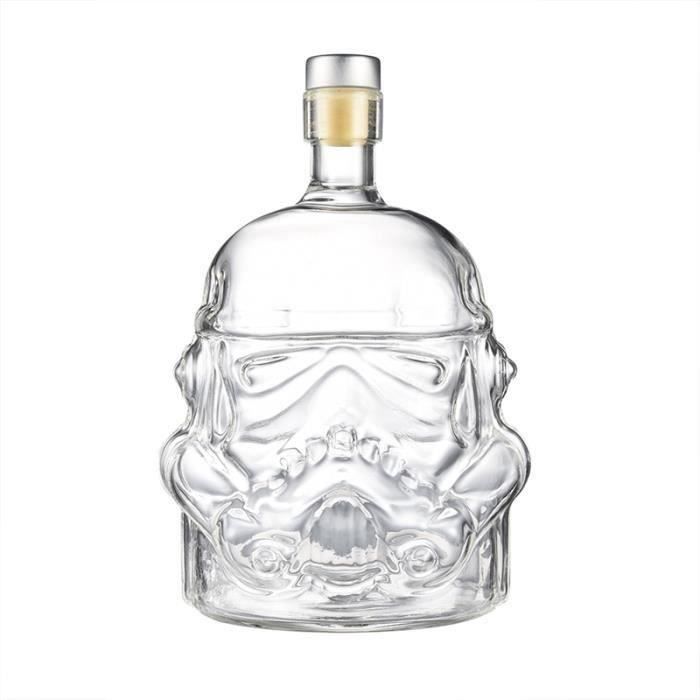 Unique Whisky Carafe TRIMESTRE vin Decanter Stormtrooper bouteille en verre, Convient pour Whisky, Vodka et vin, couleur transparent