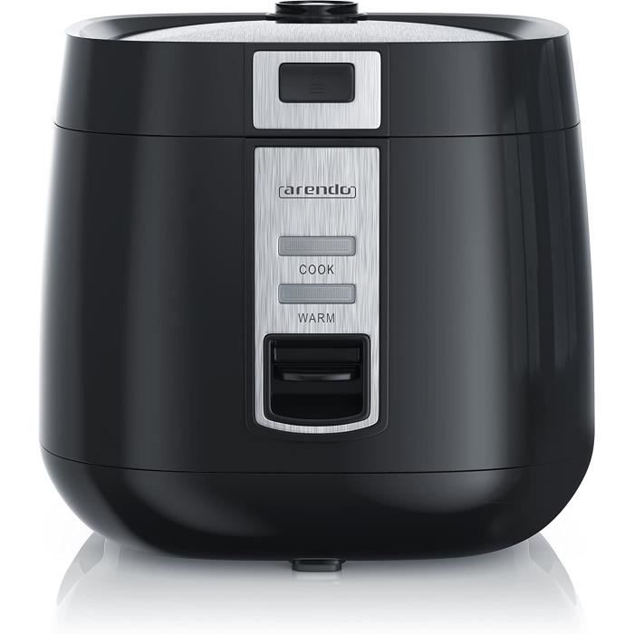 Arendo - Cuiseur de Riz cuiseur à Vapeur - Riz Cook à Home - capacité de 1,4 l - avec Pot intérieur antiadhésif Amovible Couvercle B