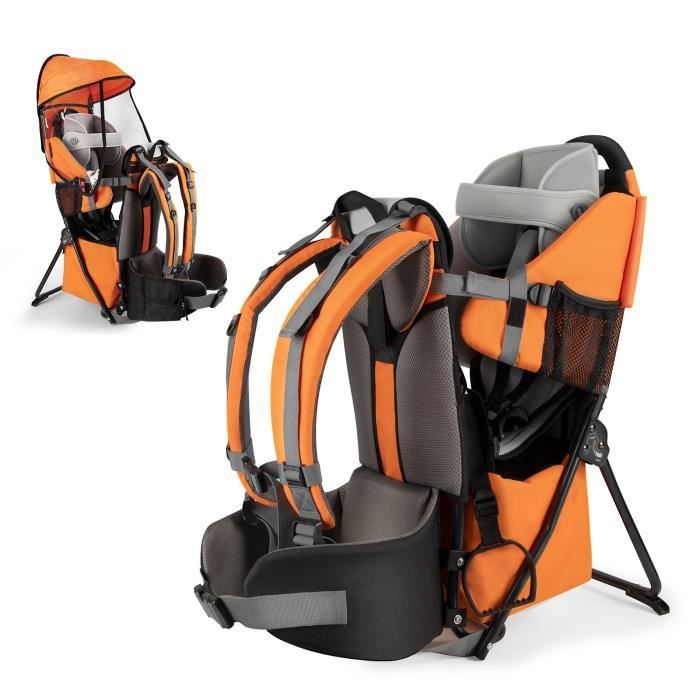 Porte Bébé Randonnée Ergonomique Support Dorsal-Orange