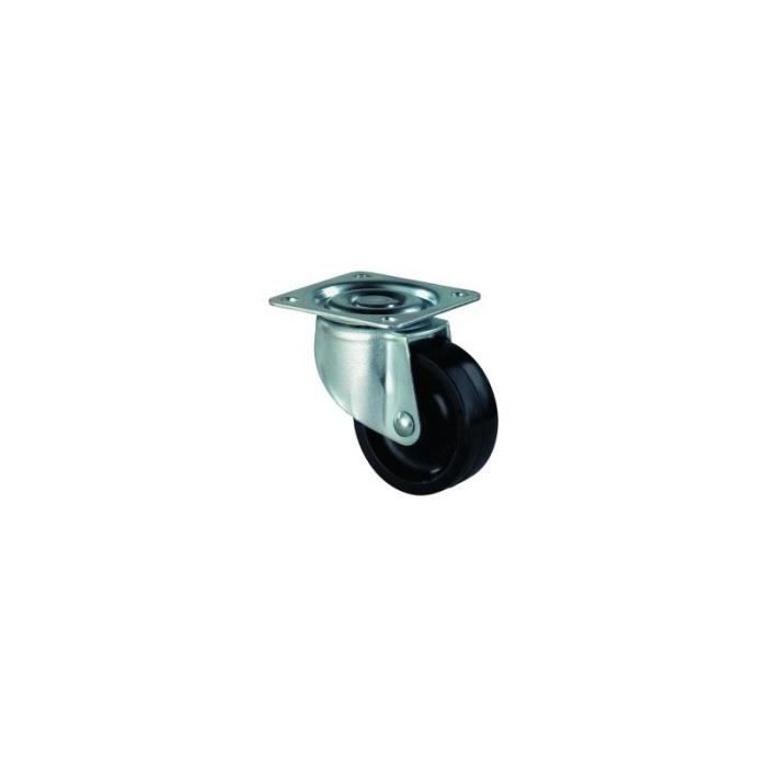 Roulette 25mm noires Roue plastique