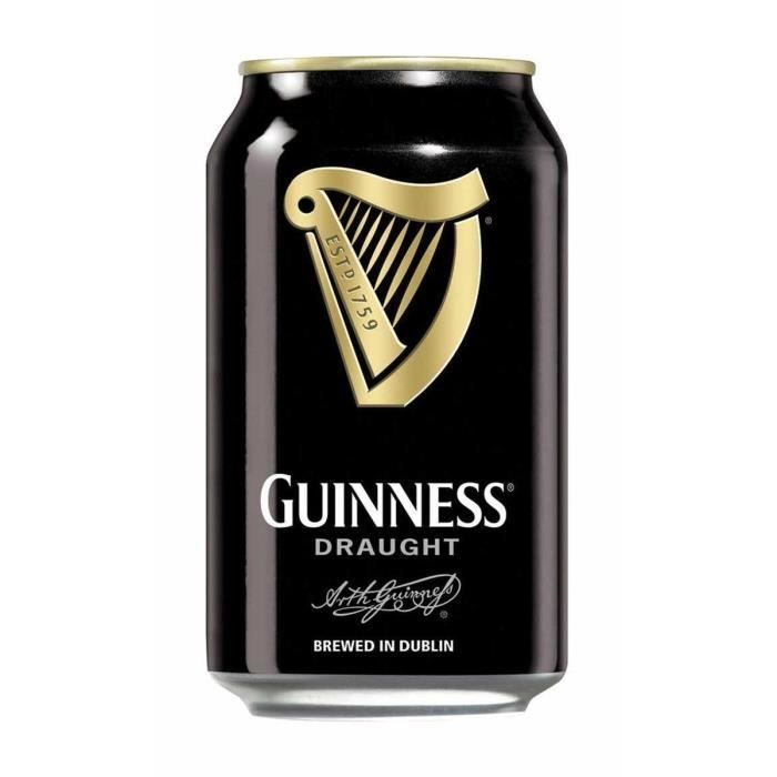 CANETTE DE BIARE PRESSION GUINNESS 24 X 33 CL