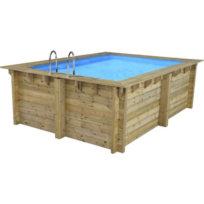 Piscine bois rectangle - Caimans - - 4.10 x 3.00 x 1.24 m