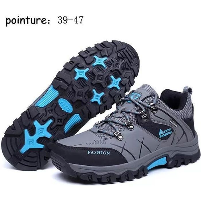 2020 Nouveau Style Chaussures de Randonnée Pour Hommes Marche Imperméable - Gris