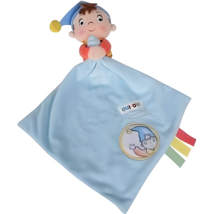 Doudou Plat Mouchoir Bleu Oui-Oui - Peluche Disney Pour Enfant Et Bebe - Naissance