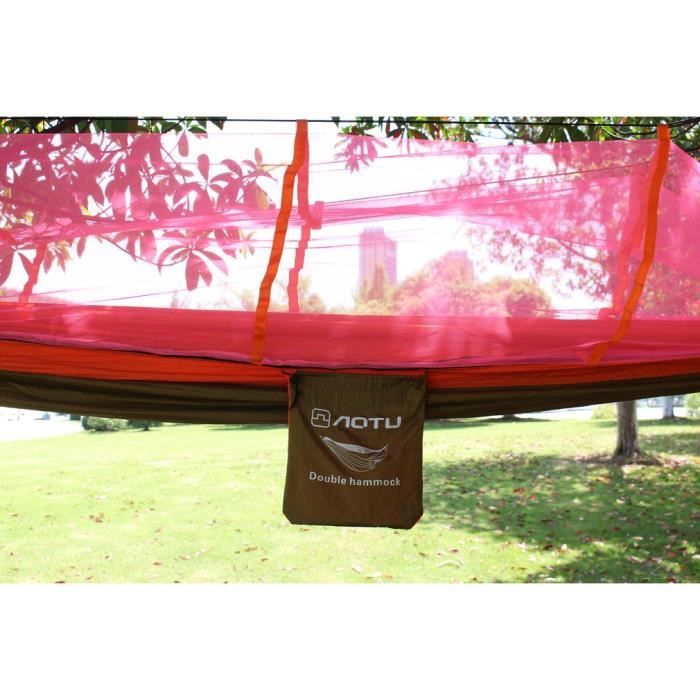 Hamac Moustiquaire, Double Hamac, Vente Kits de voyage Promotion, orange & chameau,Camping militaire, Tapis Livraison gratuite