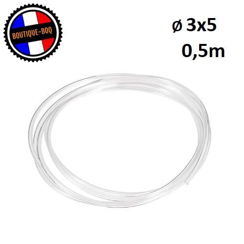 0,5 Mètre - Durite 3x5 mm - Tuyau Transparent 3 x 5 - Essence Carburant Carburateur / Norme Alimentaire / Aquarium