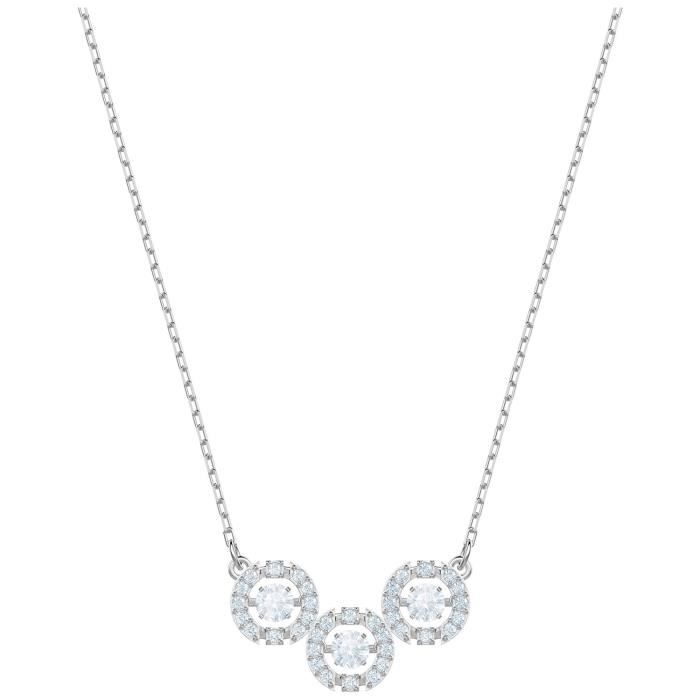 Sautoir - Collier - Collier Swarovski Sparkling Dance Trilogy - Matière:Plaqué