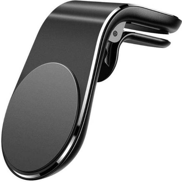 Pour smartphones SAMSUNG: Support Voiture Universel Magnétique Clip à ressort à Grille d'aération pour téléphones - Noir