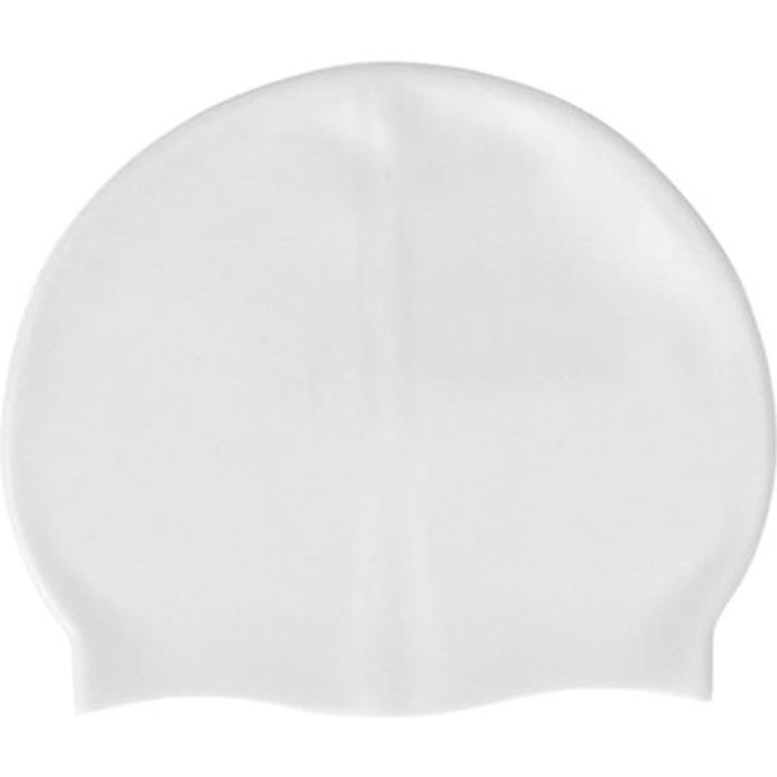 Bonnet de bain en silicone blanc de taille unique