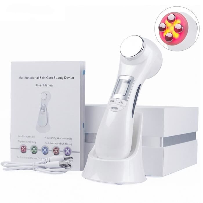 6 en 1 visage photon rf radiofréquence EMS mésothérapie led légère vibration ultrasonique Massager Lifting Face