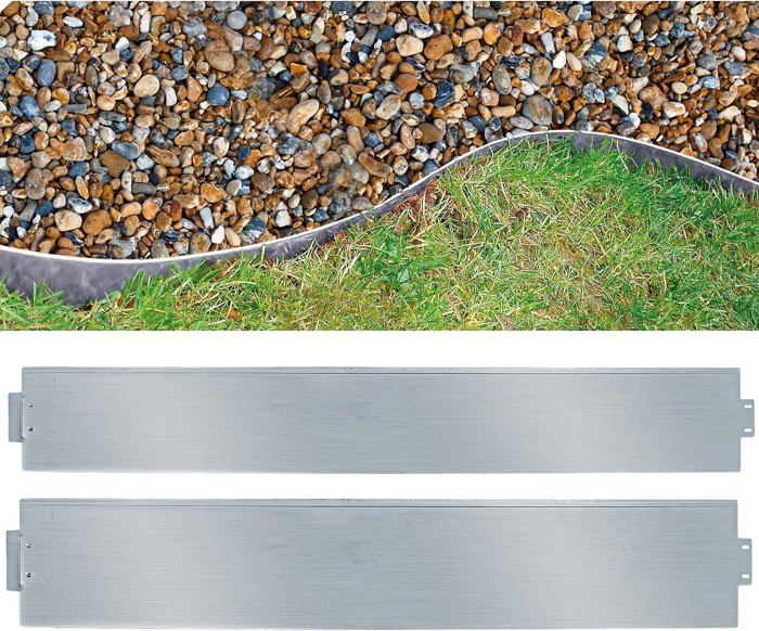 Bordure de Pelouse 4 pcs Rouillé 450 x 0,05 x 15 cm vidaXL | Leroy Merlin