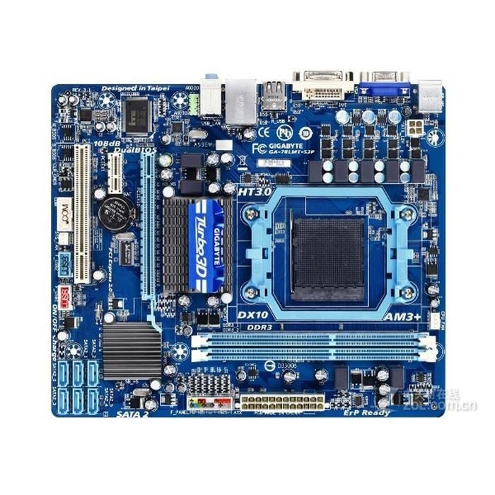 Carte mère GIGABYTE GA-78LMT-S2P AMD 760G Socket AM3+ 2xDDR3 SDRAM 16GB Micro ATX - Gigabyte