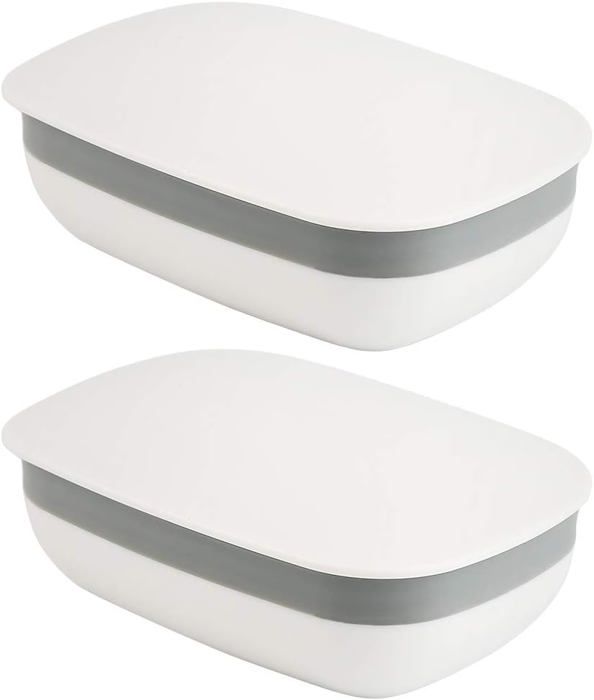 Porte-savon Portable étanche - Lot De 2 - 12x7,6x5 Cm - Matière PP - Pour Voyage, Salle De Bain, Sport - 4