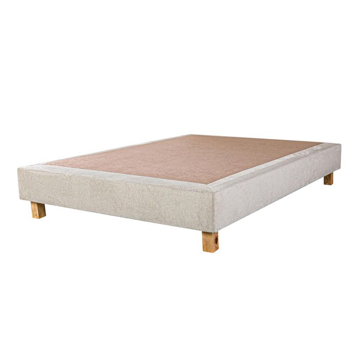 Sommier à lattes avec pieds JOLY tapissier en bois massif coloris beige - largeur 90 x longueur 190 cm Sommier à lattes avec pieds JOLY tapissier en bois massif coloris beige - largeur 90 x longueur 190 cm