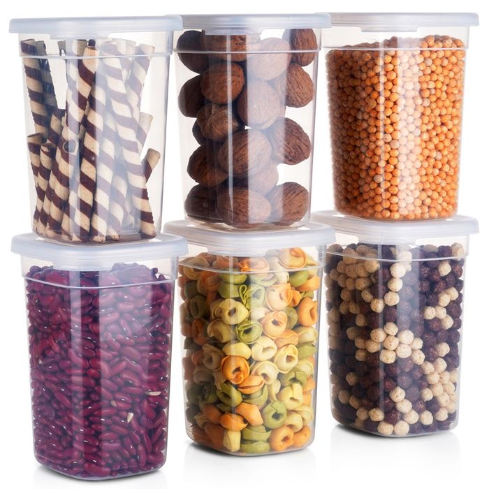 YASHE Boîte de Rangement Cuisine Lot de 6, 3.7L - Boîtes de conservation alimentaire - Rue du Commerce