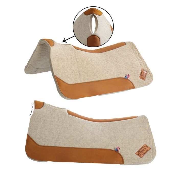 Tapis de selle pour cheval 3/4 en feutre de laine Pool's - Sport