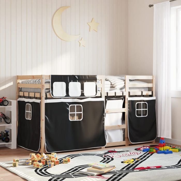 SALE 2025Lit superposé enfant - Lit 2 personnes - 90x190 cm - bois de pin massif 34.33 Kg 2988