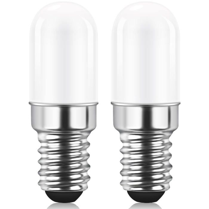 Ampoule LED E14 pour Réfrigérateur 2W équivalent à 15W Blanc Chaud 3000K Non variable Lot de 2