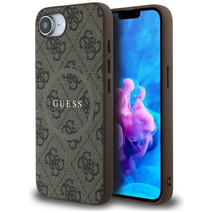 Coque pour iPhone 16e Guess 4G Ring Classic Classic Logo MagSafe GUHMPSE4G4GFRW - vue 2