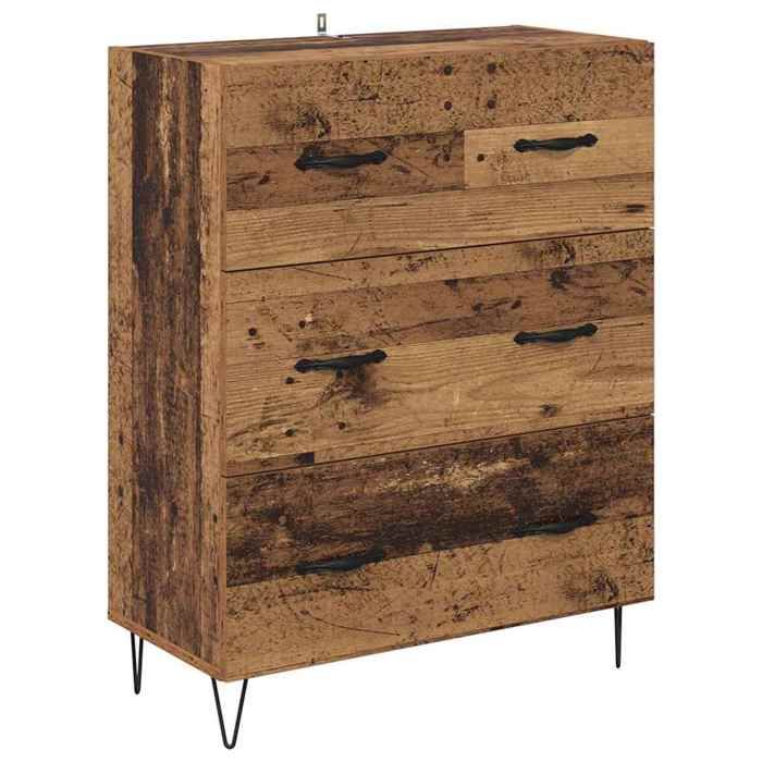 Buffet bas en bois ancien - vidaxl - 695x34x90 cm - Bois dingénierie et fer - Capacité de rangement généreuse