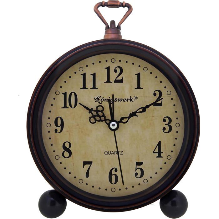 Réveil rétro créatif nordique simple réveil silencieux et lumineux pour étudiant horloge de bureau lumineuse.