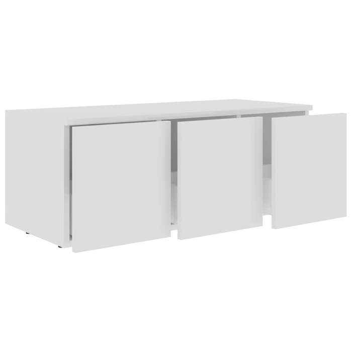 NEUF Armoire TV - Blanc - Meuble TV - TABLE TV - Blanc 80x34x30 cm - Bois dingénierie TT3465