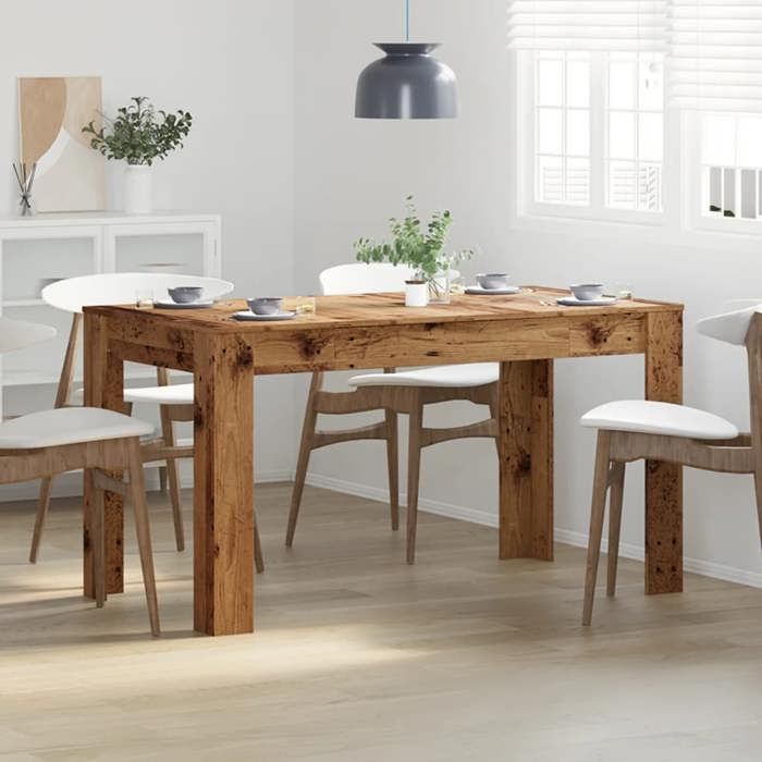 TOP 2026 Table à manger 1 PC - SWEETY - Table de Repas - vieux bois 140x745x76cm - bois dingénierie - 2/4 personnes643152