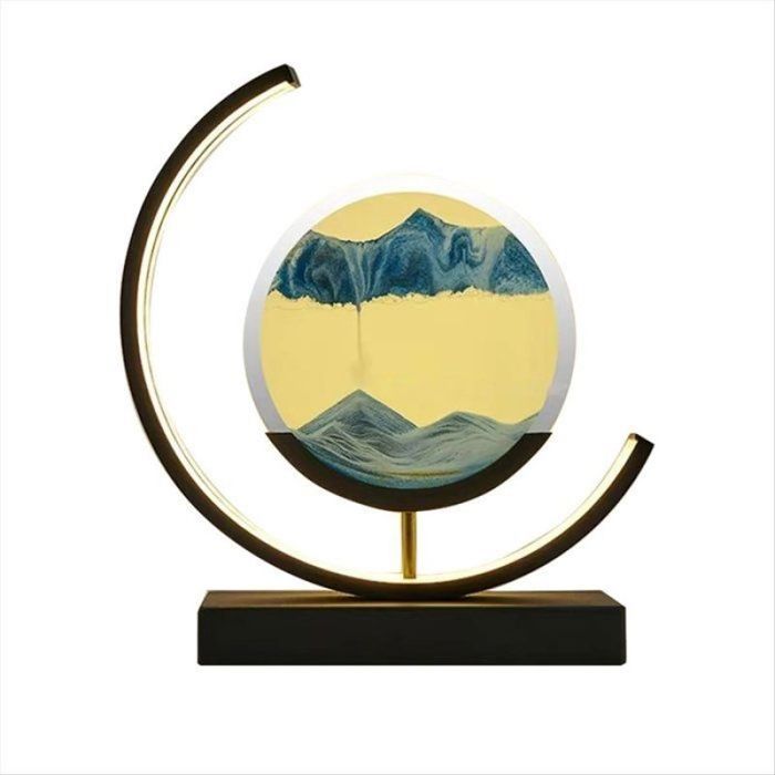 Lampe de Table LED en Forme de Sable Mouvant Veilleuse 3D Paysage de Sable Mouvant Lampe de Chevet Décoration DIntérieur Cadea