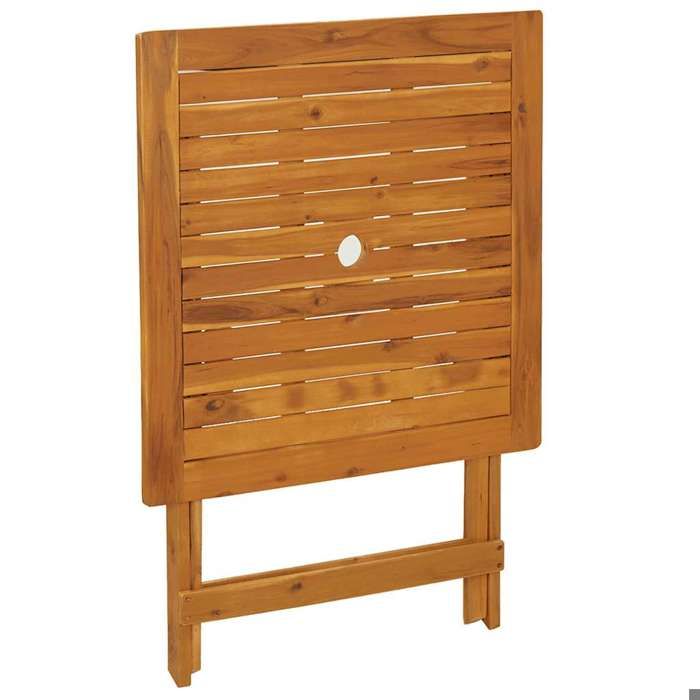Table Balcon/Terrasse Brun - Magnifique Table pliable de jardin élégante - VENDUE SEULE - 70x70x75cm Bois dacacia massif -t655320