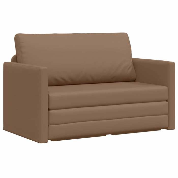 CANAPE CONVERTIBLE-SOFA SALON - Canapé-lit - Design ergonomique - Cappuccino 124x71x78cm Simili cuir @2488161