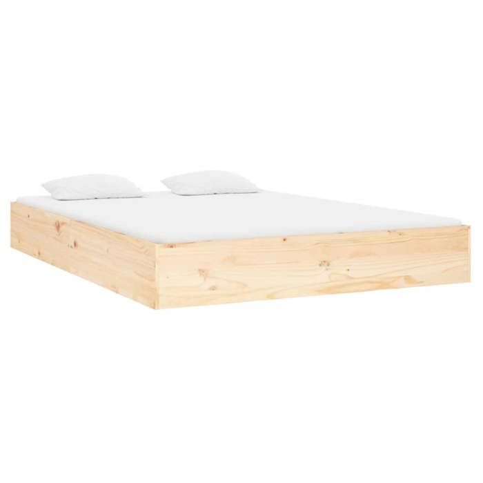 Lit 120x190 cm Lit simple VIDAXL Cadre de lit MODERNE sans matelas bois massif L9723