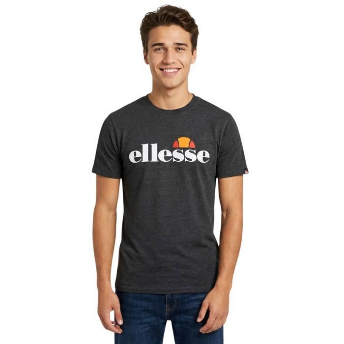 ELLESSE - Tee shirt - noir chiné - XXL - Noir - Tee-shirts & débardeurs Homme