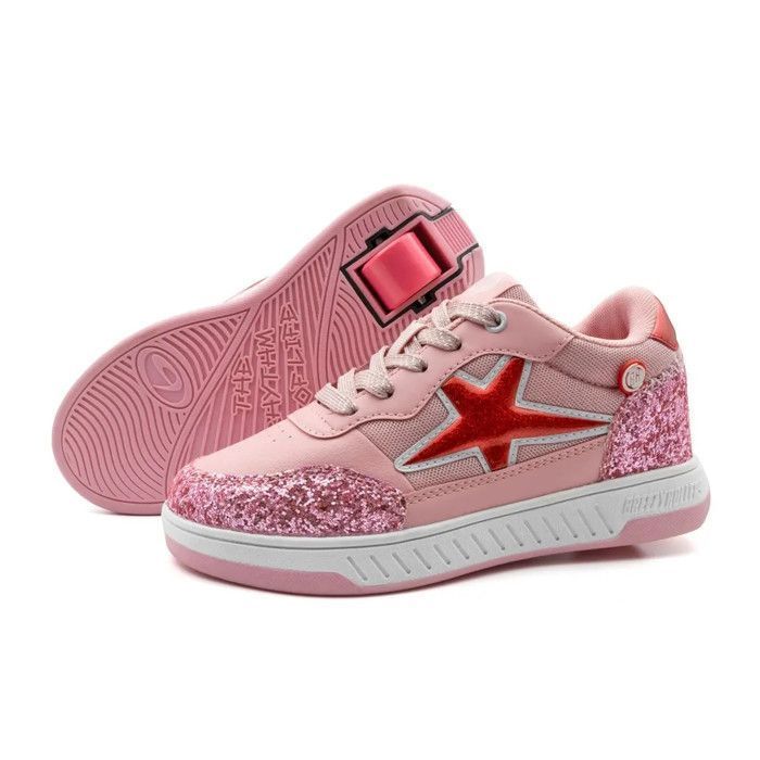 BREEZY ROLLERS Chaussure à Roulettes Star Rose - Chaussures à roulettes Heelys BREEZY ROLLERS Chaussure à Roulettes Star Rose - Chaussures à roulettes Heelys