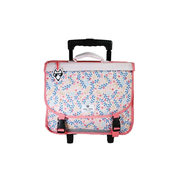 Cartable à roulettes 38 cm fille POL FOX HAPPY BLUSH Réversible avec 2 compartiments ? Primaire ? Rose à motif fleur Cartable à roulettes 38 cm fille POL FOX HAPPY BLUSH Réversible avec 2 compartiments ? Primaire ? Rose à motif fleur