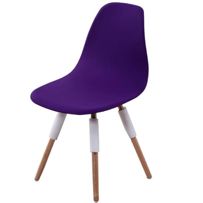 Housse Chaise Extensible Scandinave Lot de 2 Protection Chaise Salle à Manger Violet Uni Douce pour Salon Cuisine HOUSSE DE CHAISE