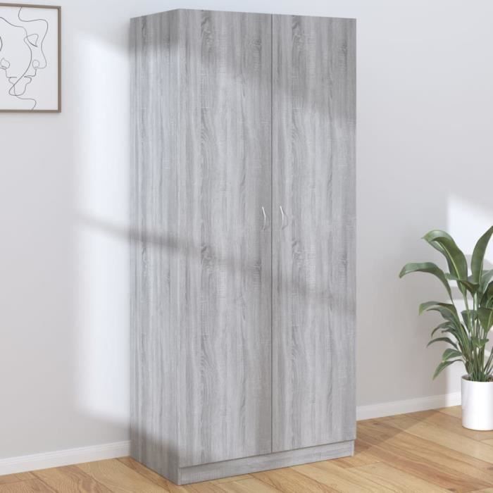 Garde-robe - LeDivil - Sonoma - 90x52x200 cm - Bois dingénierie - 2 portes