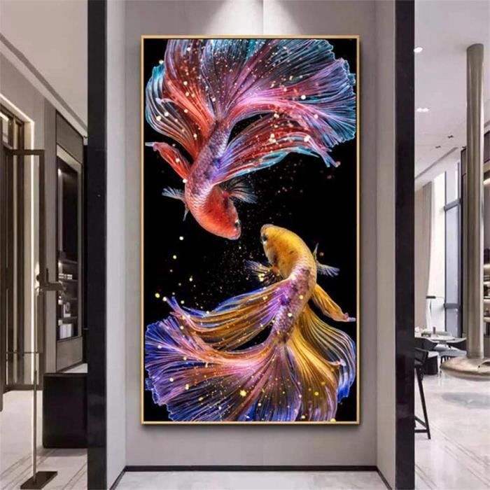 Kit Peinture Diamant 5D Rose Noir Et Blanc – 30x60 Cm – Forage Rond – Plein – Déco Murale